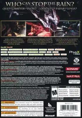 Silent Hill Downpour (USA) box cover back